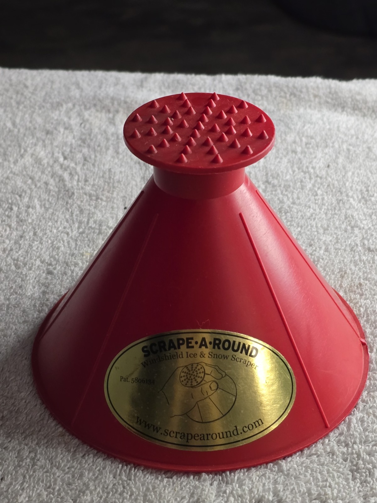 NEW! Vintage Scrape•A•Round Windshield Ice Snow Scraper Plastic Cone