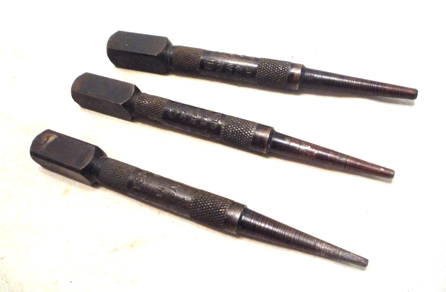 3-PIECE CRAFTSMAN NAIL PUNCH SET 37552, 37553, 37554 WF 1/32, 2/32, 3/32 - USA
