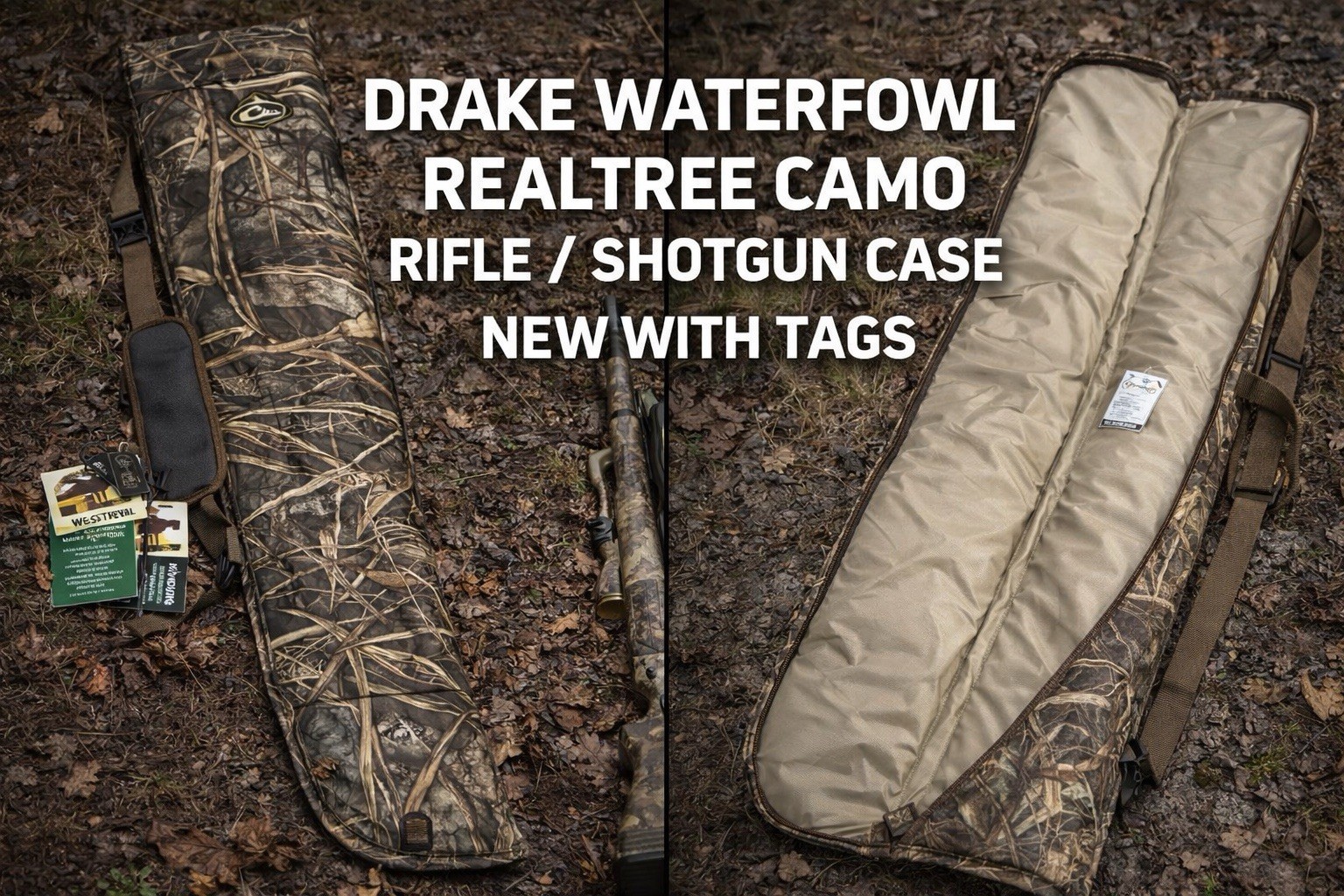 Drake Waterfowl Realtree Camo Rifle Shotgun Case 52” Hunting Gun Bag NWT