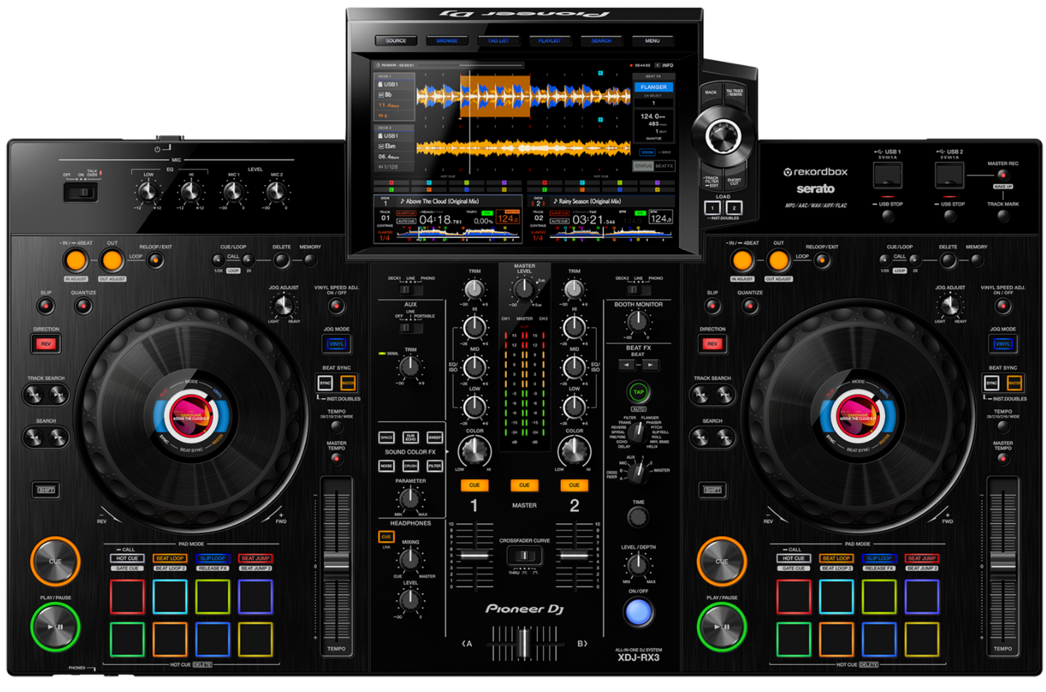 Pioneer DJ XDJ-RX3 2-Channel All-In-One DJ system + XS-XDJRX3 W Case + 2x Cables
