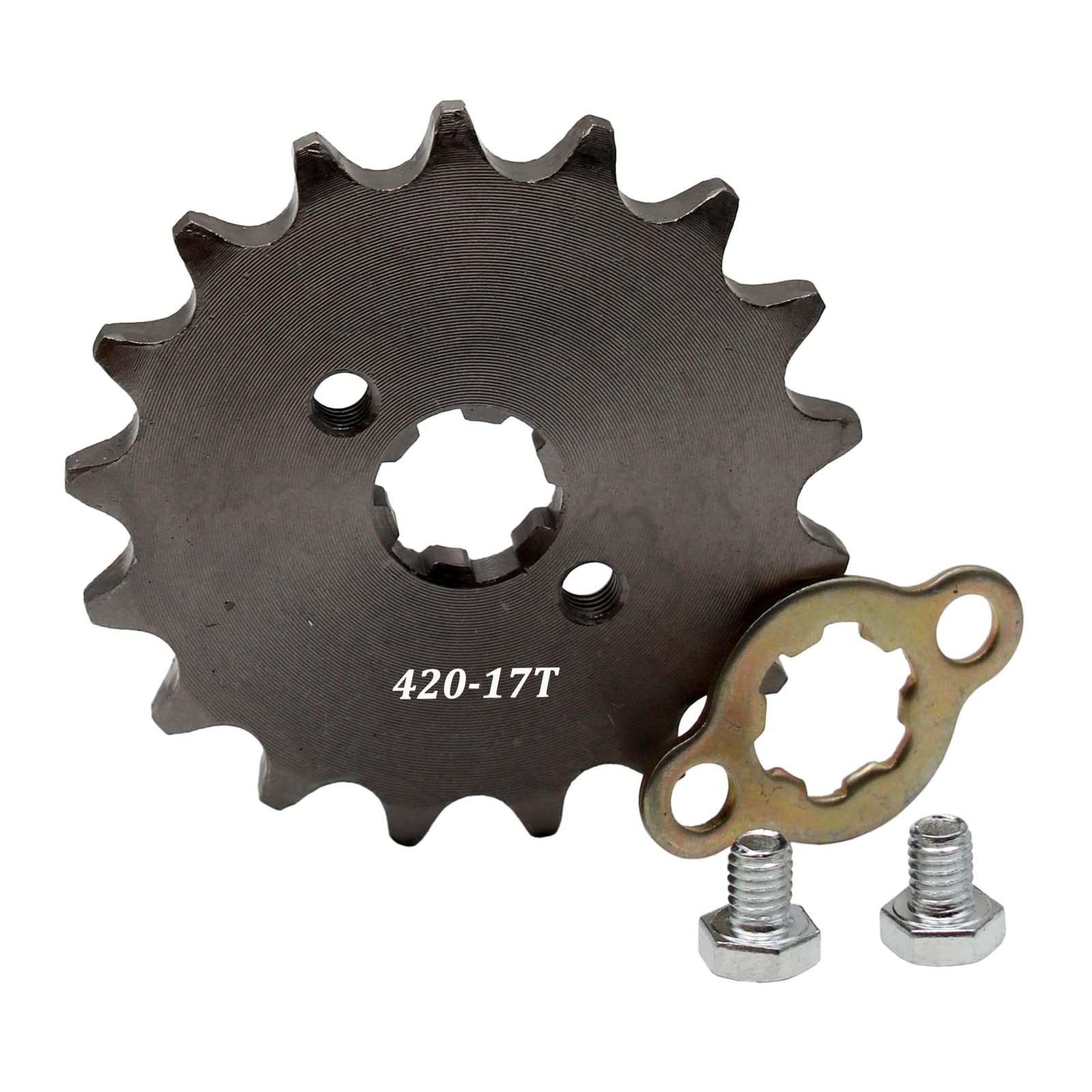 420 17T 17mm Chain Front Sprocket Cog for Pit Trail Quad Dirt Bike ATV Buggy ...