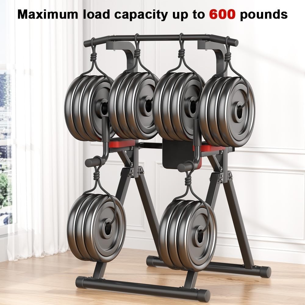 Foldable Power Tower, Adjustable Multifunction Pull up Bar Tower Station, Pullup