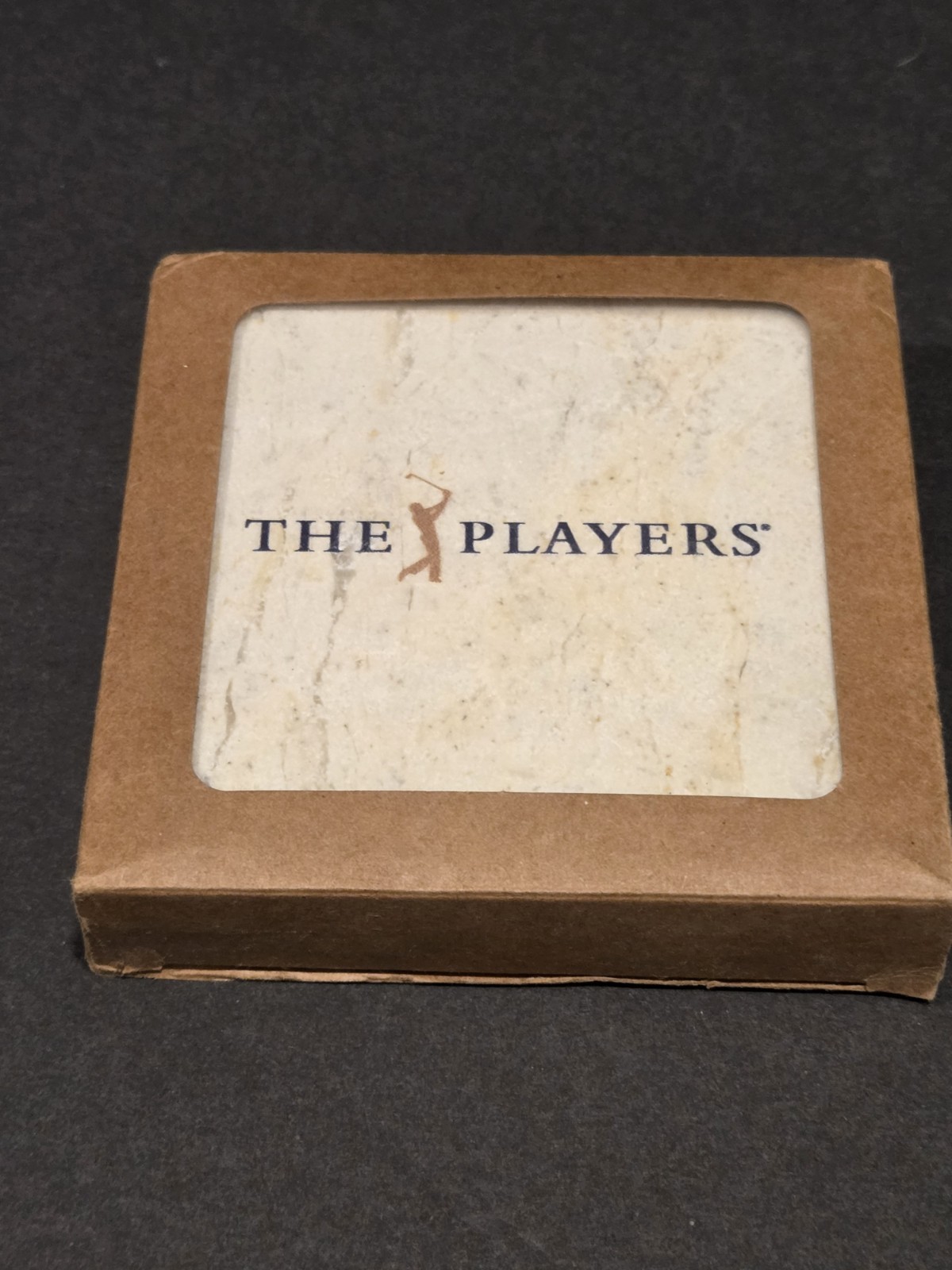 THE PLAYERS Golf Coasters TUMBLED MARBLE  2 Pack With Corked Backing !!