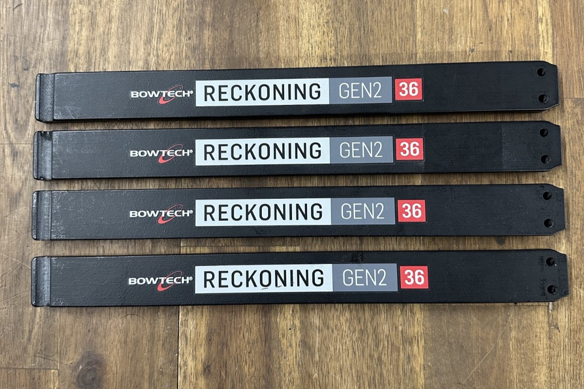 USED Bowtech Reckoning 36 Gen 2 Compound Bow Limbs – 60# Peak Weight – Med Draw