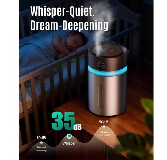 Jack & Rose 3.8L Stainless Steel Humidifier With Scent Diffuser