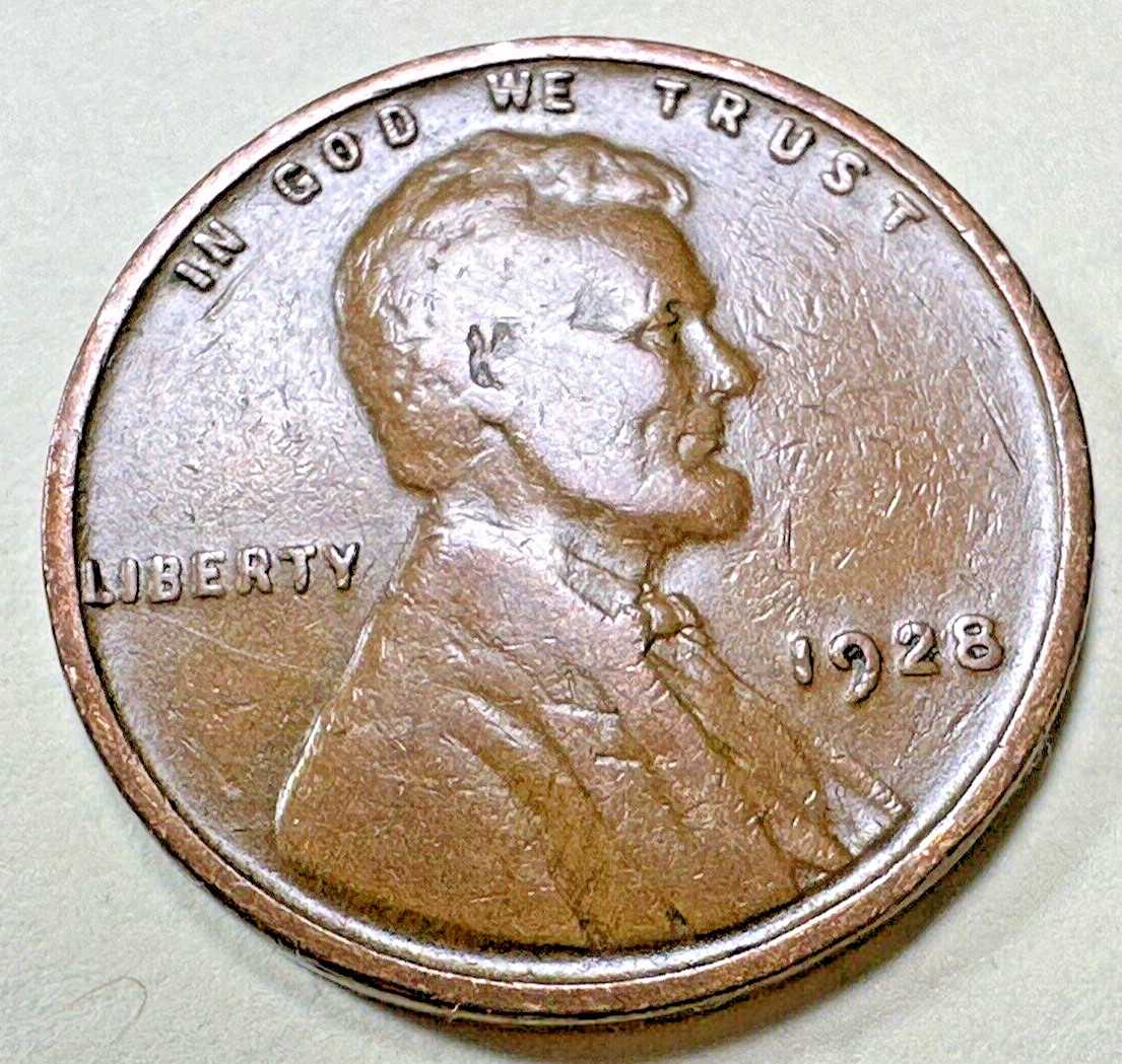 1928 1C Lincoln Cent WHEAT PENNY 4625N