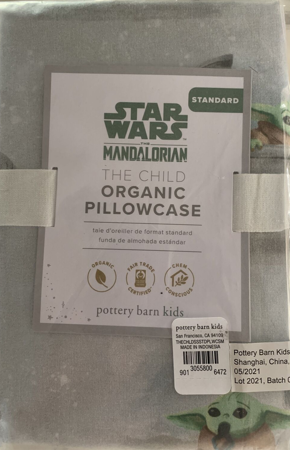 Pottery Barn Kids STAR WARS Pillowcase THE CHILD  Baby Yoda  Pillowcase (1) NEW*