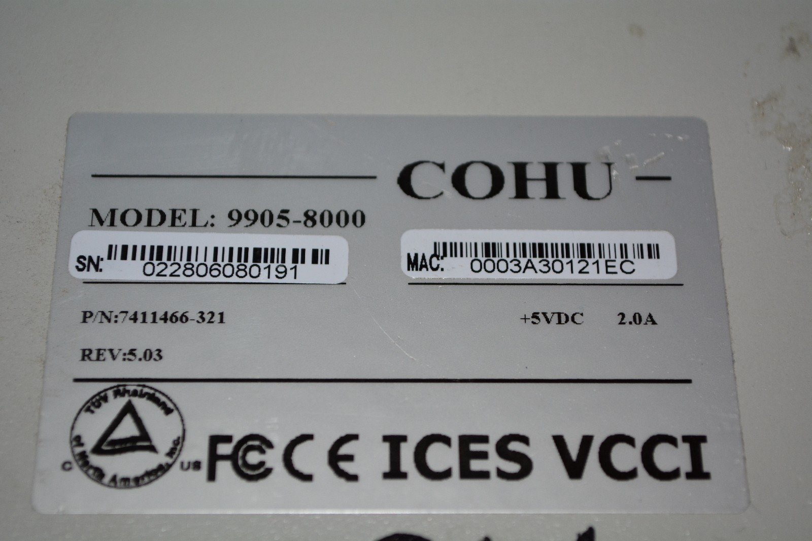Cohu i-linx 9900 Series 9905-8000 Encoder/Decoder