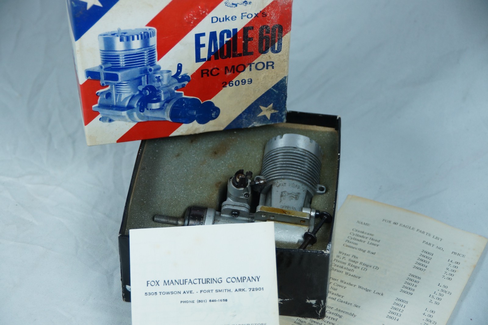 Rare Vintage Duke Fox's Eagle 60 RC Motor / Engine 26099 NEW in Open Box