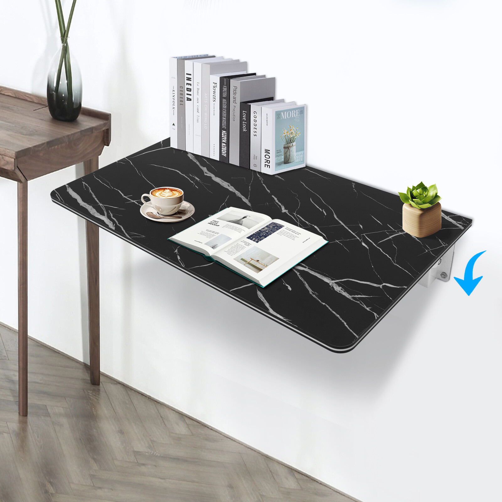 Wall Mounted Desk Folding Wall Desk Wall Mounted Folding Table 35.43*19.69 in