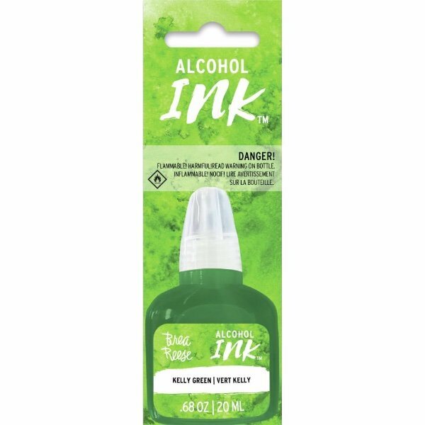 Brea Reese, Alcohol Ink,  .68 oz, Kelly Green Alcohol Ink, Leaf Green Ink