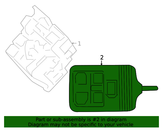 Genuine Ford Keyless Entry Transmitter 7L1Z15K601AA