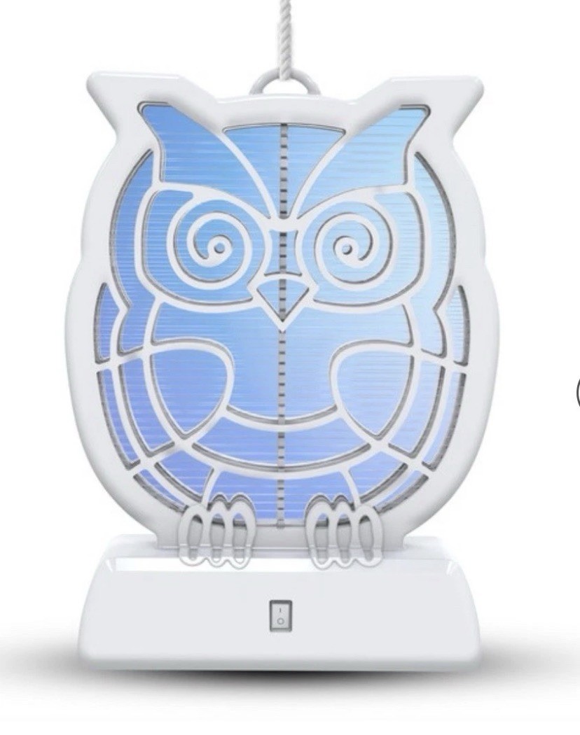 RARE 800 Volt Owl Shaped Cordless Rechargeable Bug Zapper