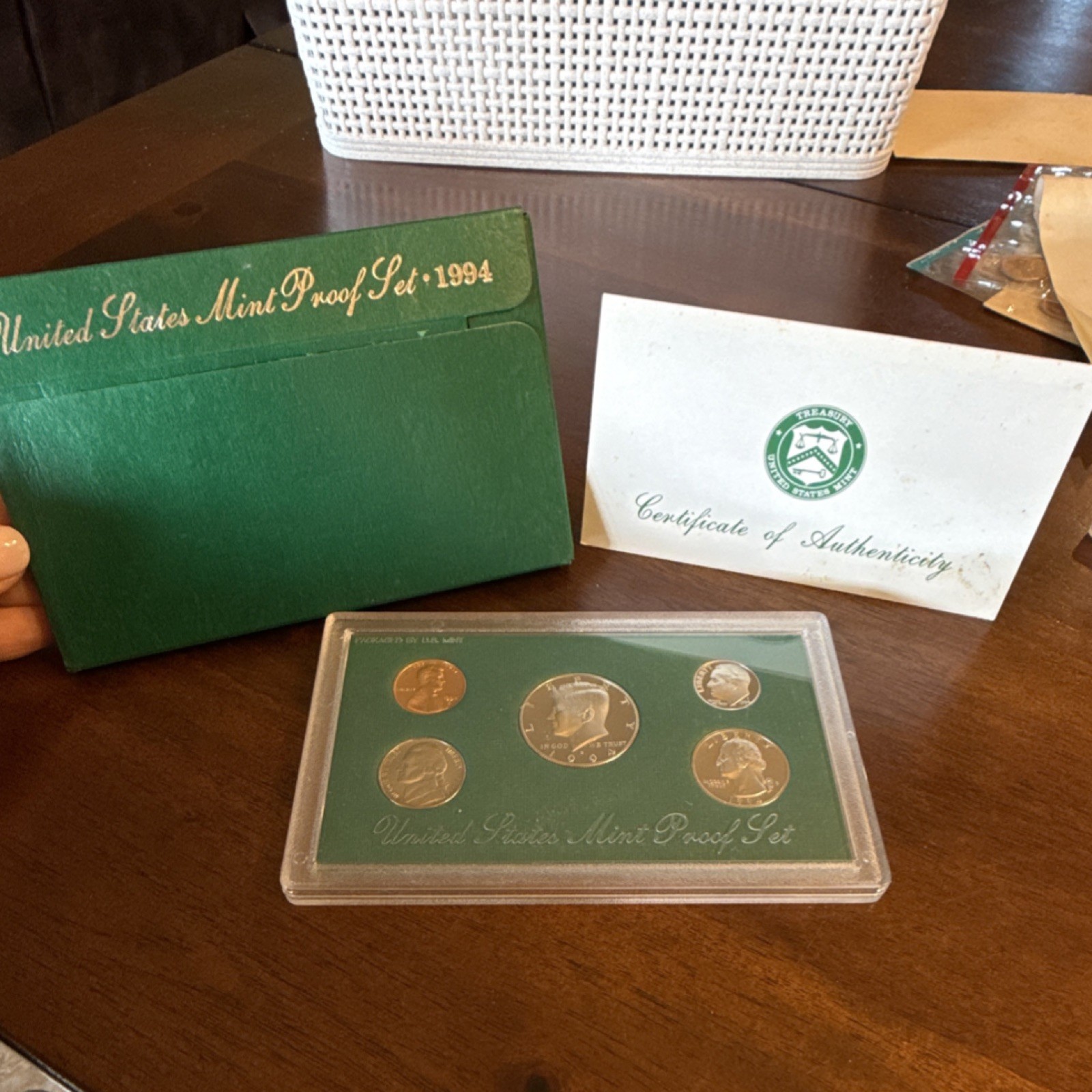 1994 US Proof Coin Set Uncirculated U.S. Mint San Francisco Certificate