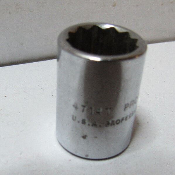 PROTO 4714T  USA made 7/16" SOCKET  1/4" drive,   12 POINT        A434N