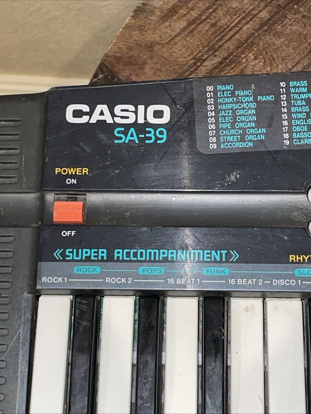 Casio SA-39 Electronic Keyboard With Super Accompaniment - Tested Working