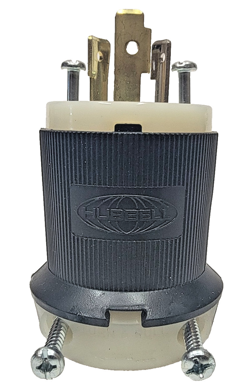 Hubbell HBL2311 2-Pole InsulGrip Twist Lock Plug 20A 125V 3-Wire