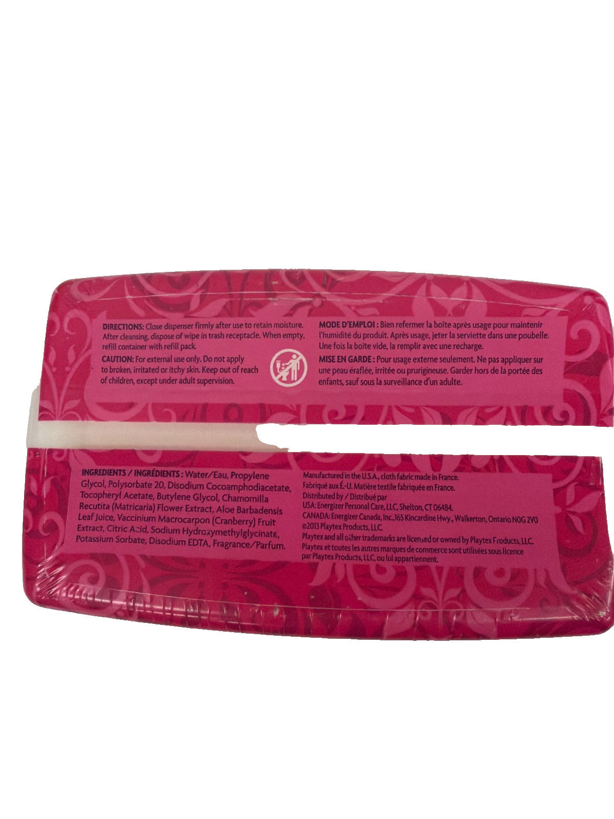 Playtex Personal Wipes Light Fresh Scent SEALED box 40 ct