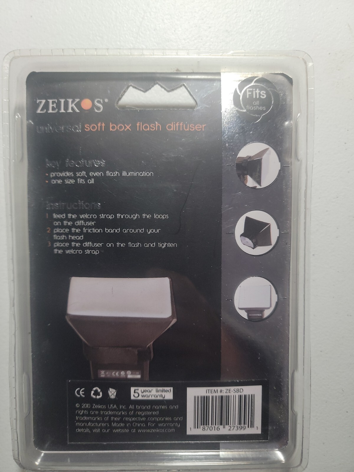 ZEIKOS Universal Soft box flash Diffuser -FREE SHIPPING-NEW