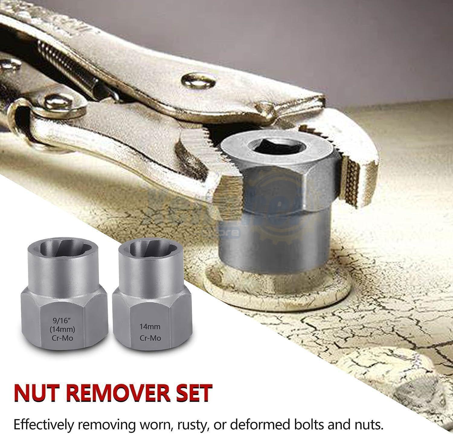25Pcs Screw Extractor Set Hex Head Multi-Spline Easy Out Bolt Extractor Set New