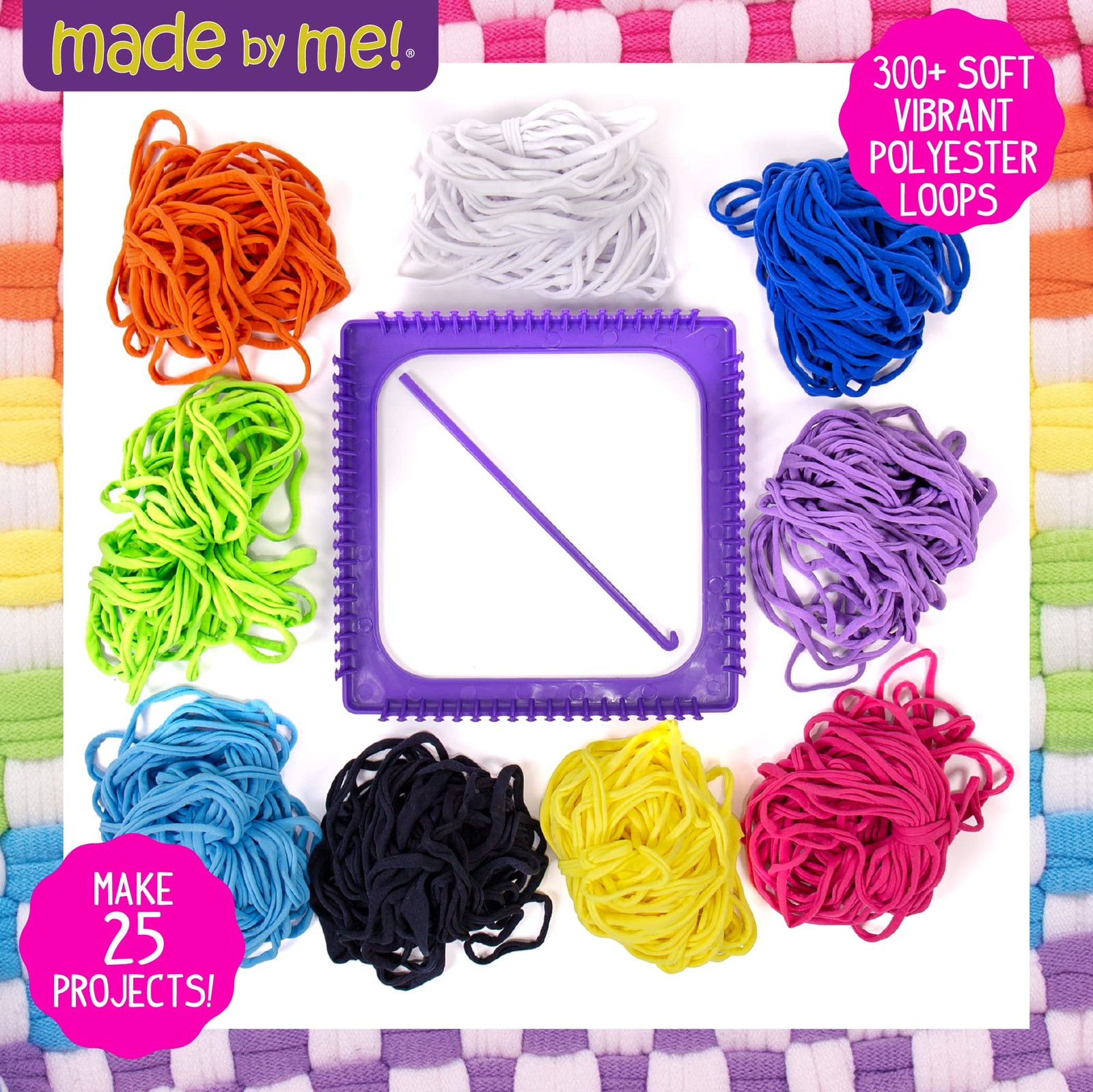 Weaving Loom Includes 378 Craft Lops & 1 Weaving Loom With Tool For 25 Projects
