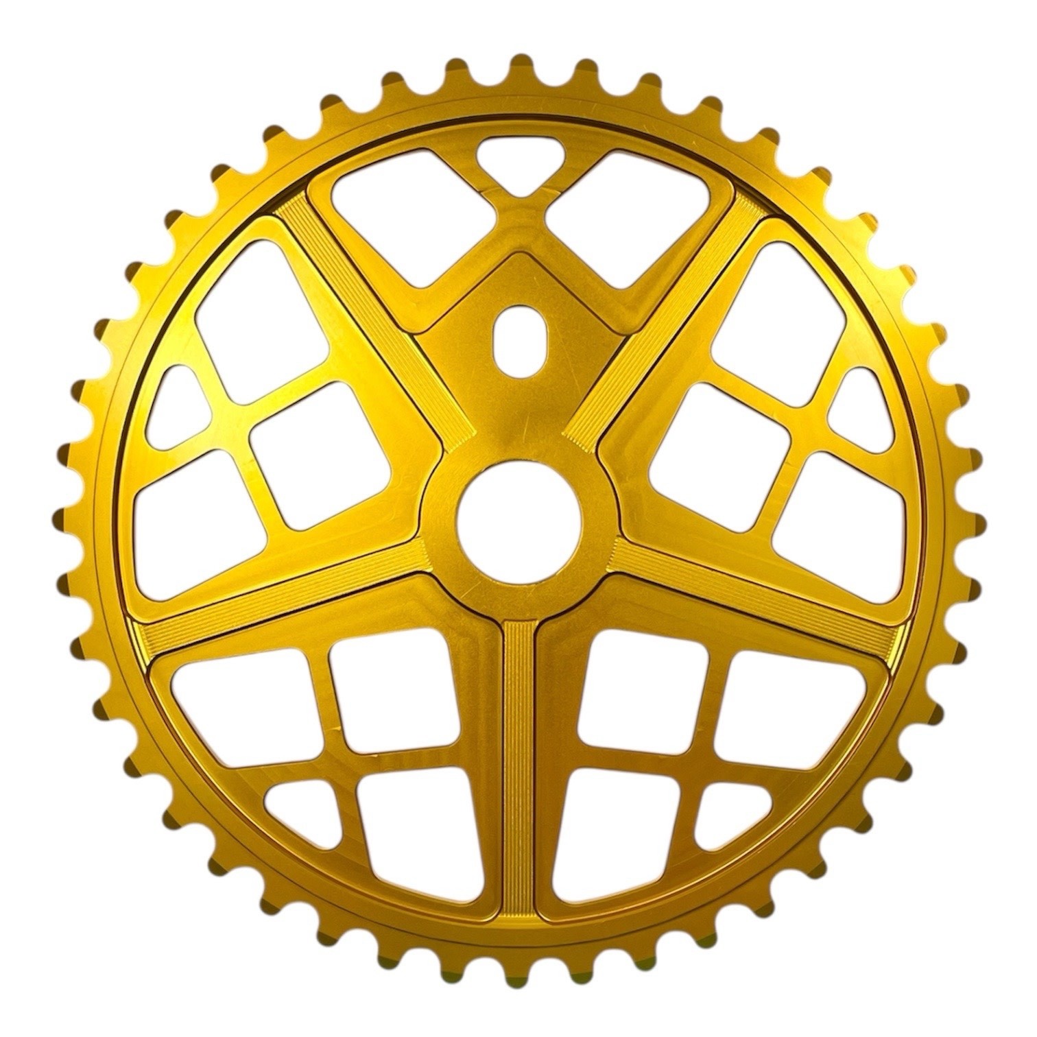 S&M BMX BIKE MOTOMAN BICYCLE SPROCKET GOLD MADE IN USA