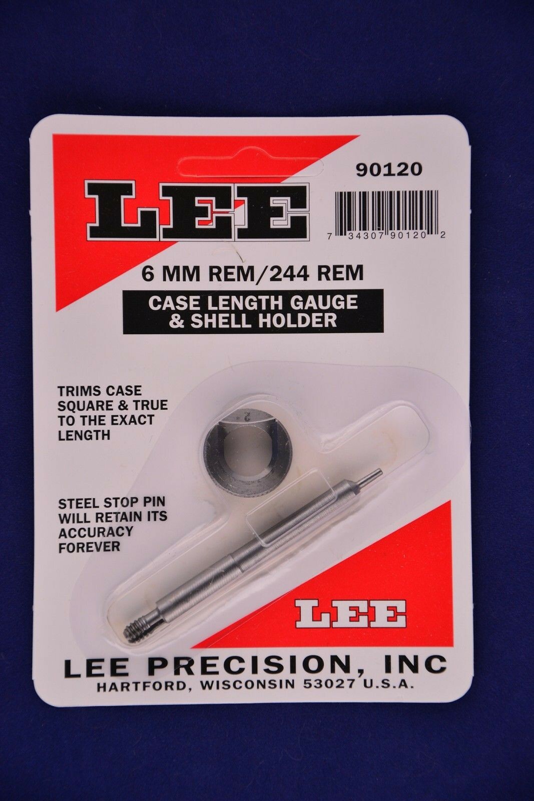Lee 90120 Case Length Gauge & Shell Holder 6mm Rem 244 Remington #90120