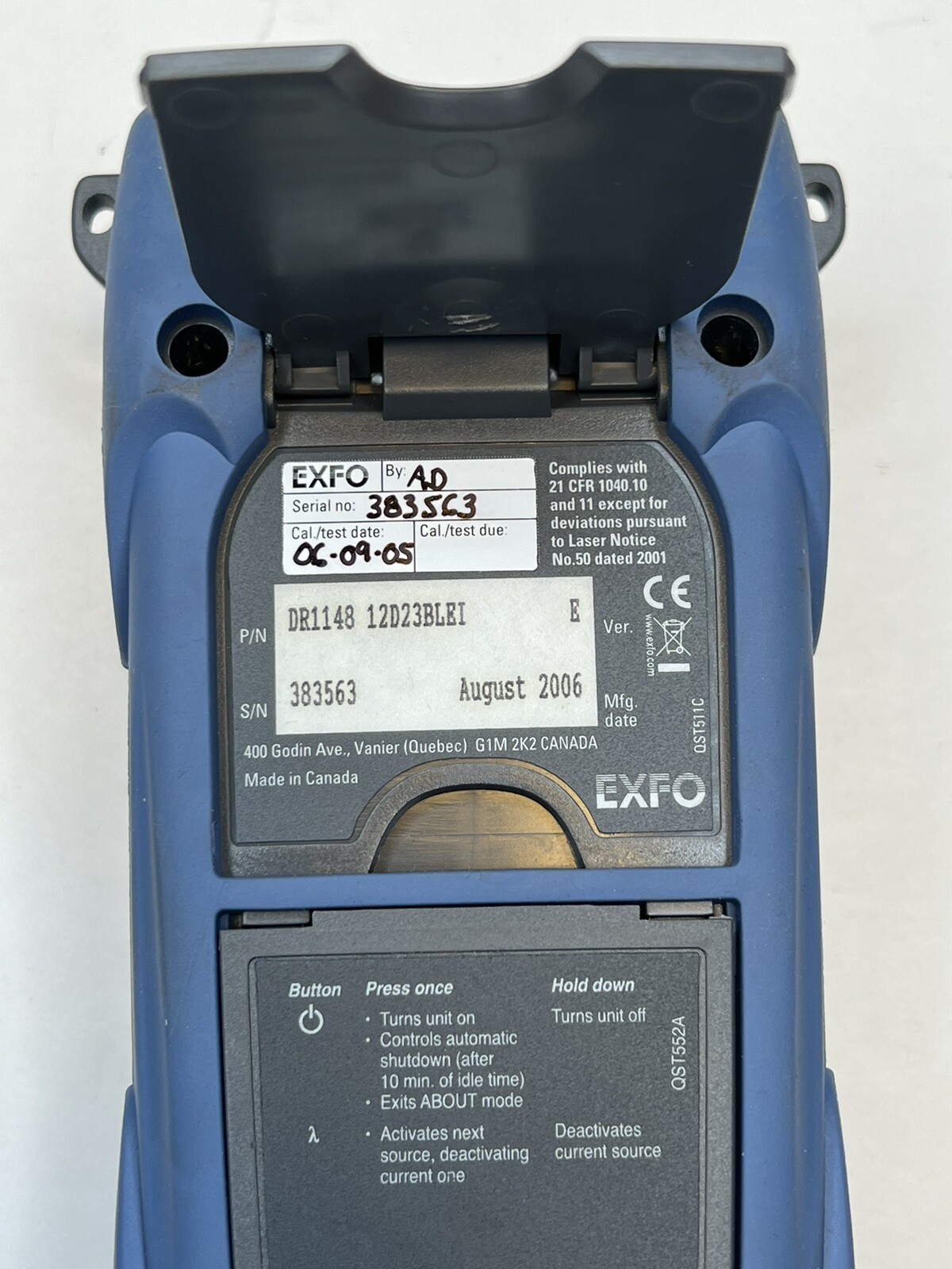 EXFO ELS-100 SM MM Quad Fiber Optic Laser Source