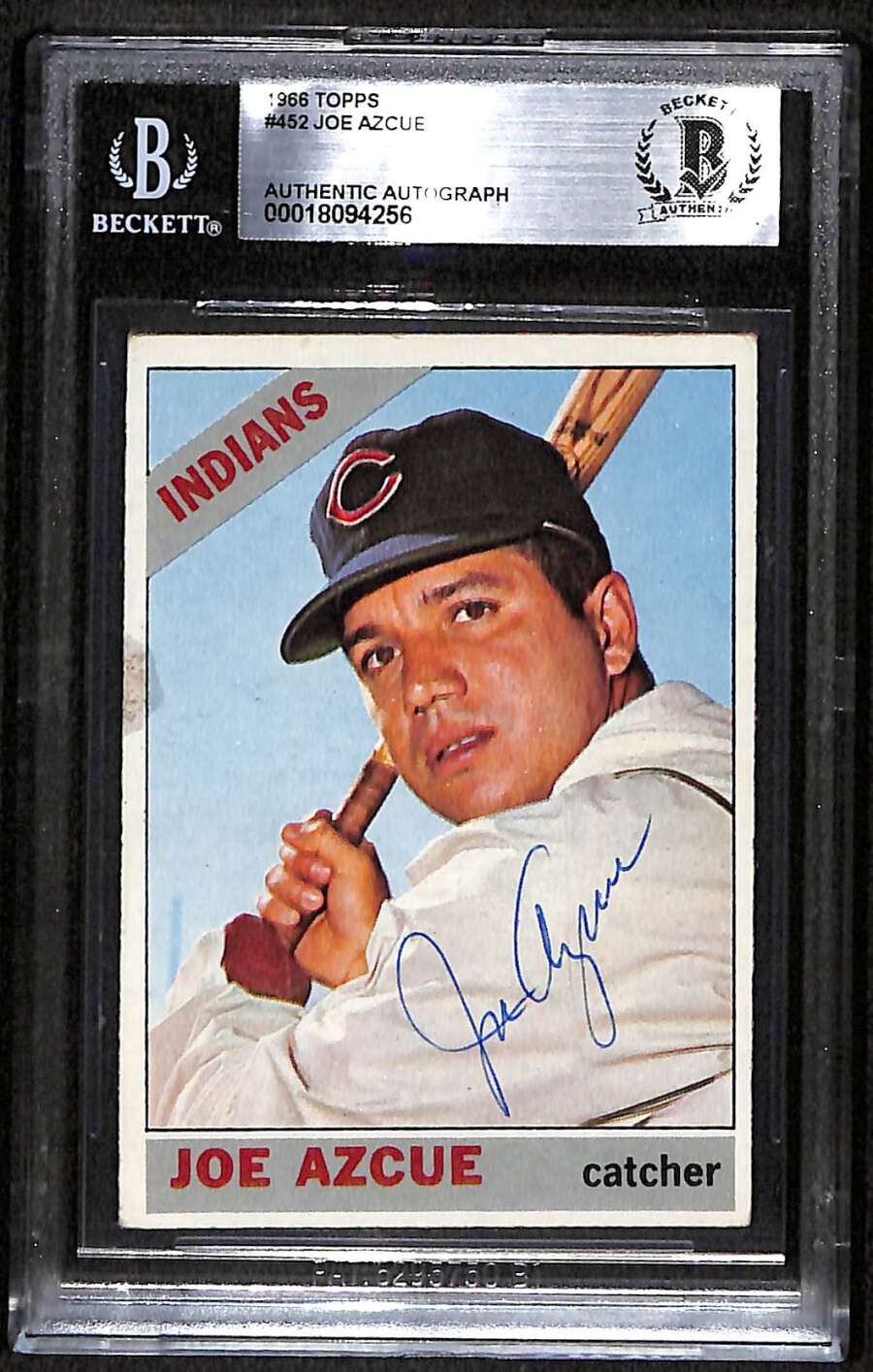 1966 Topps 452 Joe Azcue  BGS Auto Autographed BAS Authentic C99716