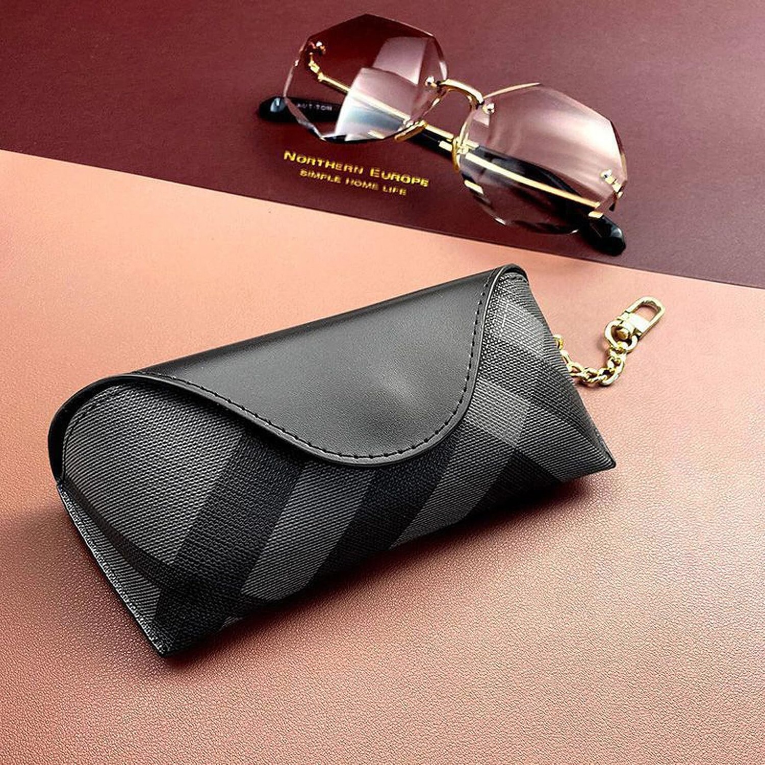 kytasryl Soft Leather Sunglasses Bag,Travel Sunglass Holder Eyeglass Case Por...