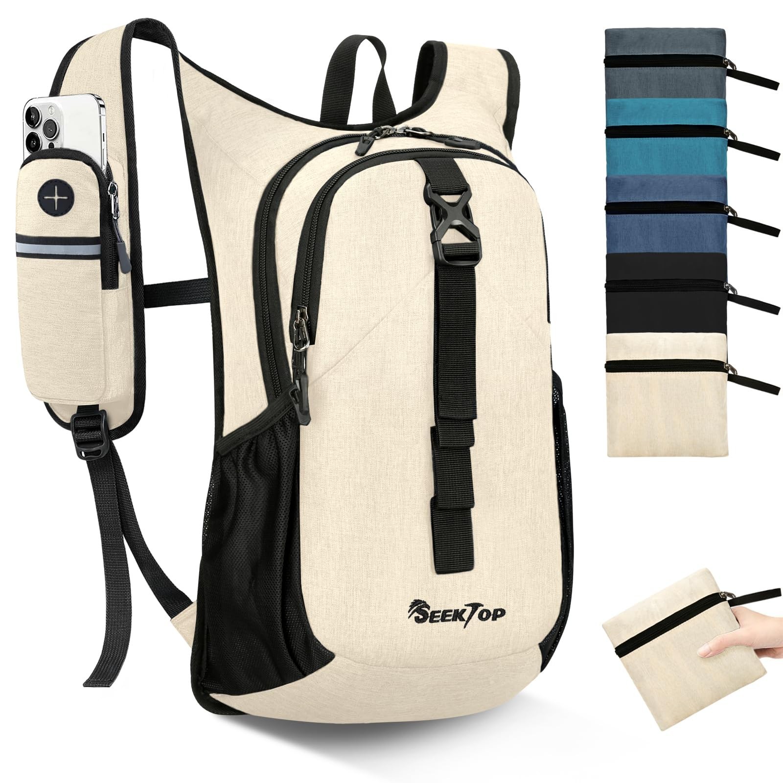 Seektop 20L Small Hiking Backpack for Women Men, Lightweight Hiking Packable ...