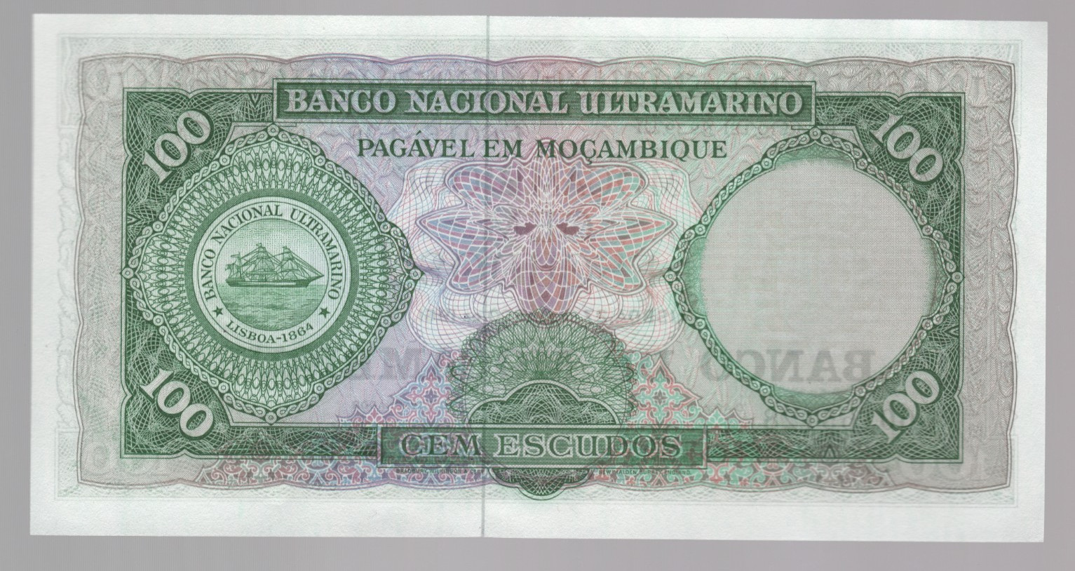 1961 Mozambique 100 Escudos Banknotes x2 – Consecutive Numbers