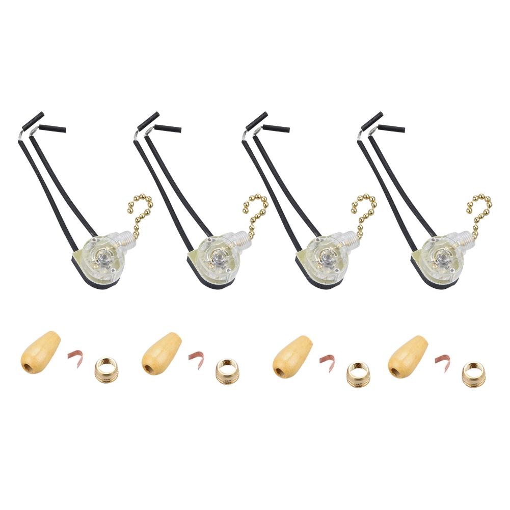4Pcs Universal Ceiling Fan Light Wall light Replacement Pull Chain Switch aa