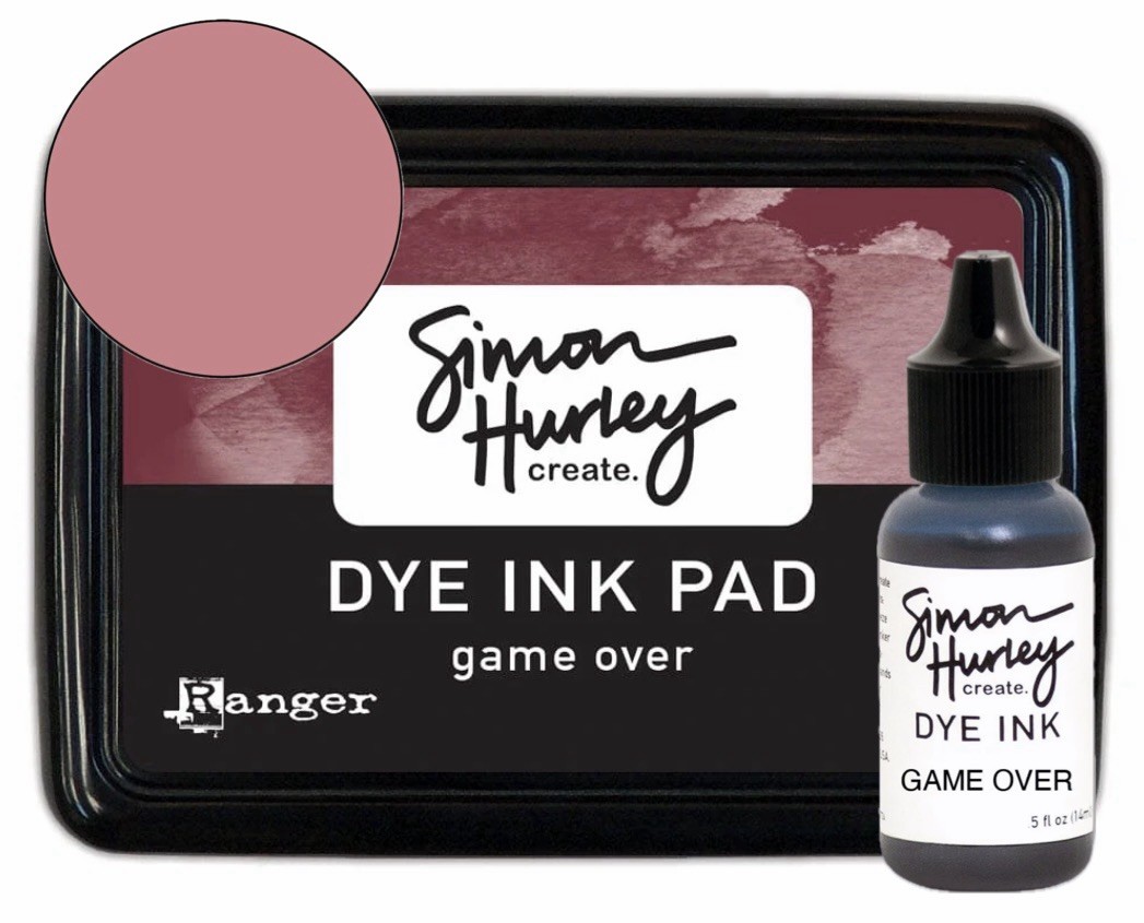 Ranger Ink Dye Felt Ink Pad & Re-inker Simon Hurley GAME OVER