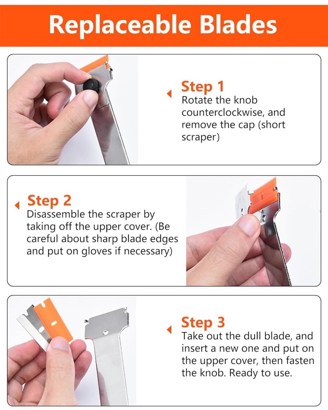 Razor Blade Scraper 2 Pcs Razor Scraper Tool For Removing Label Registration Sti