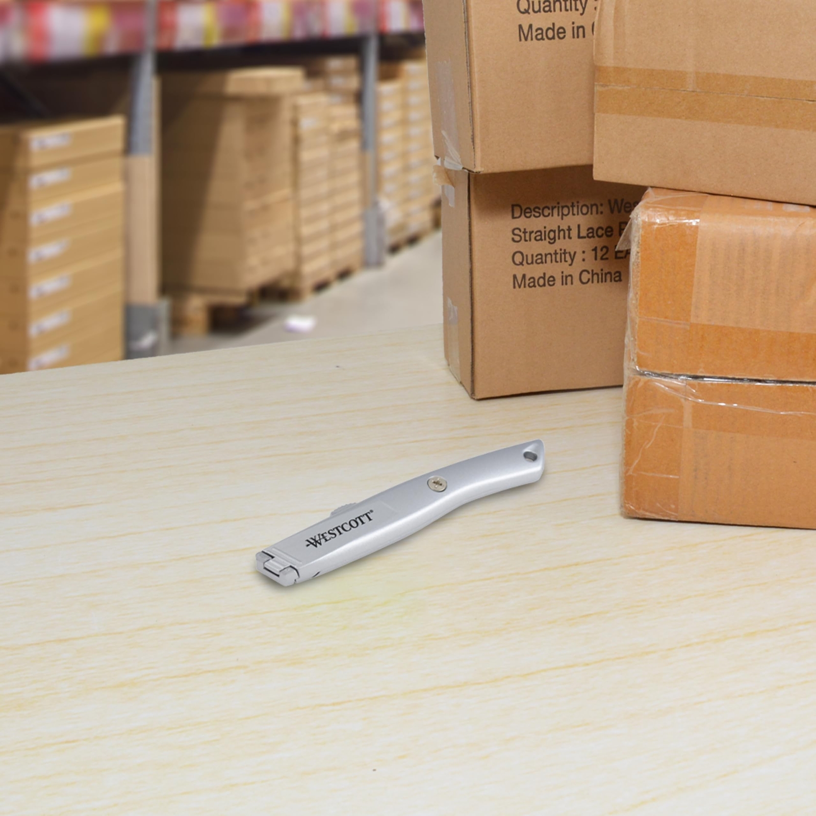 Aluminum Safety Cutter with Ceramic Blade Silver