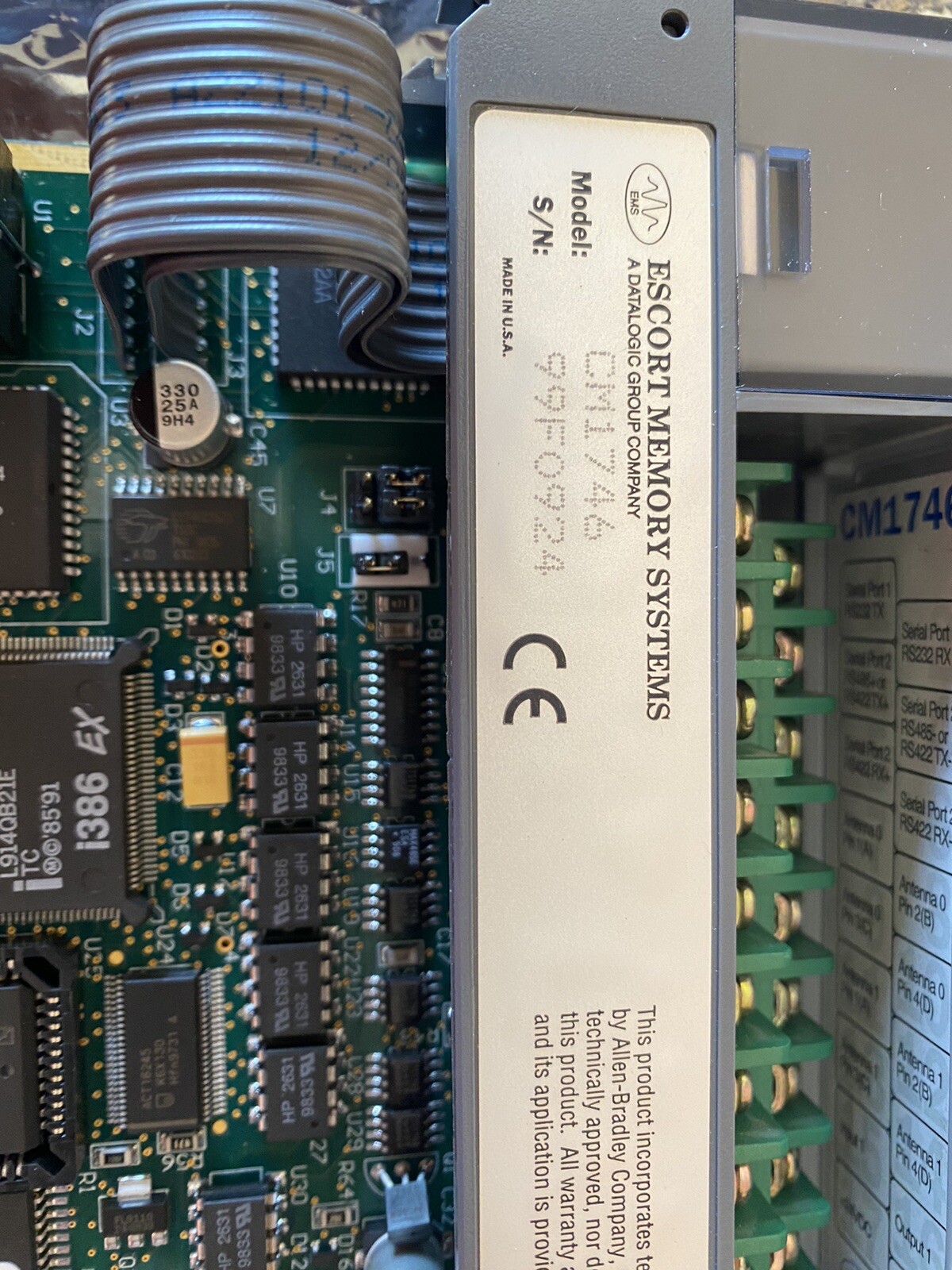 ESCORT MEMORY SYSTEMS SLC 500 AUTO ID MODULE CM1746 EMS
