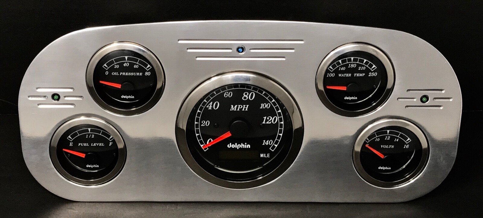 1935 1936 FORD TRUCK 5 GAUGE GPS DASH PANEL POLISHED INSERT BLACK