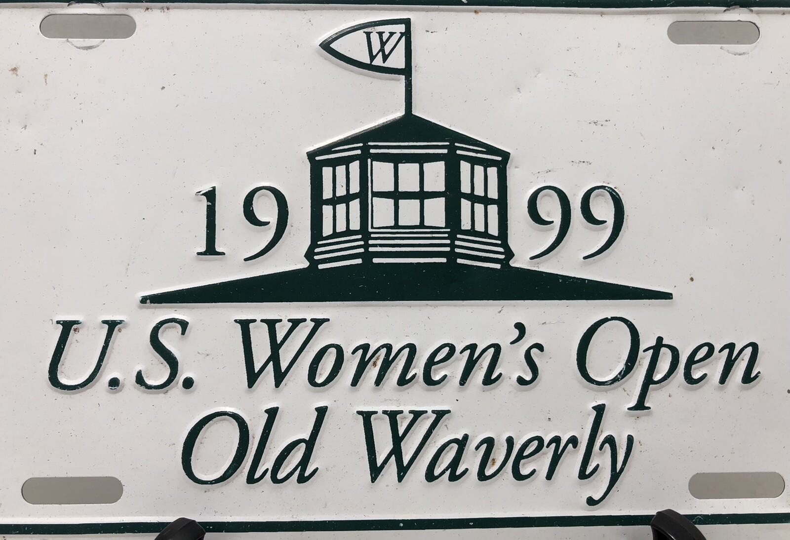 Vintage 1999 US WOMENS OPEN Booster License Plate Tag WEST POINT MISSISSIPPI