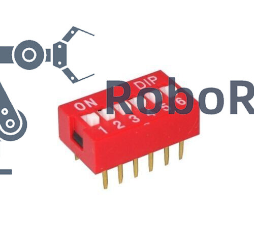 5 Pcs Slide Type Switch Module 2.54mm 6-Bit 6 Position Way DIP Red Pitch NEW