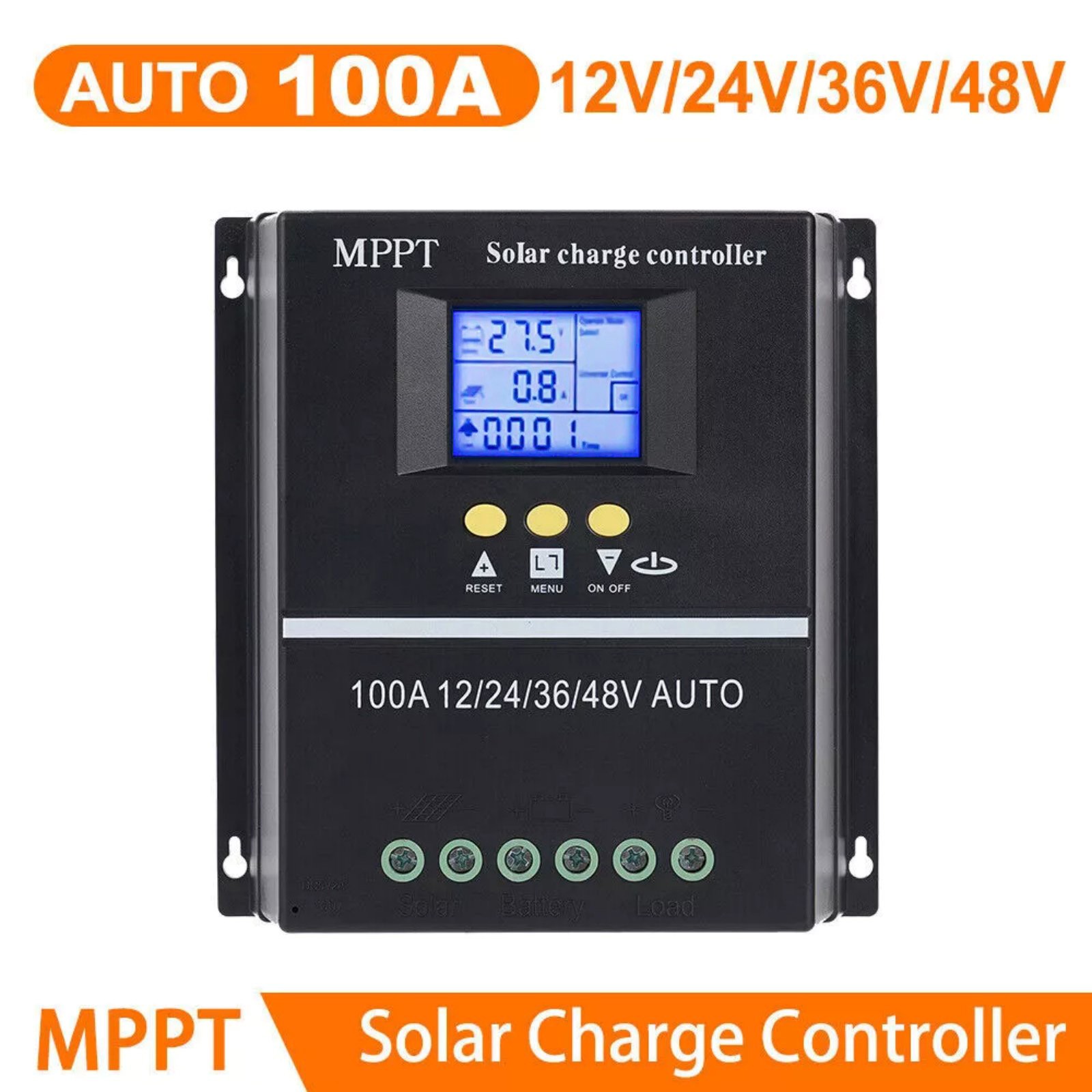 MPPT 100A 12V/24V/36V/48V Solar Charge Controller Auto Controller Battery Charge