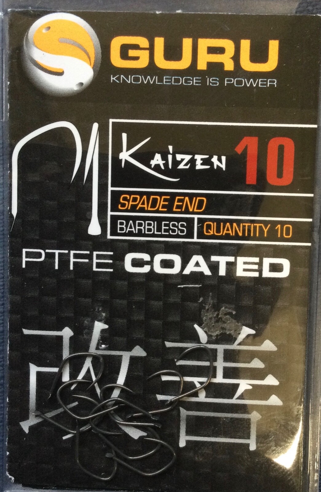 GURU KAIZEN BARBLESS SPADE END PTFE COATED - 10 HOOKS PER PACK