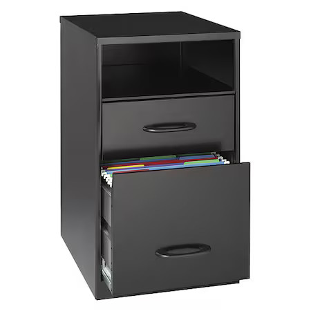 Space Solutions 18505 2 Drawer Desk Pedestal, Black,  Letter