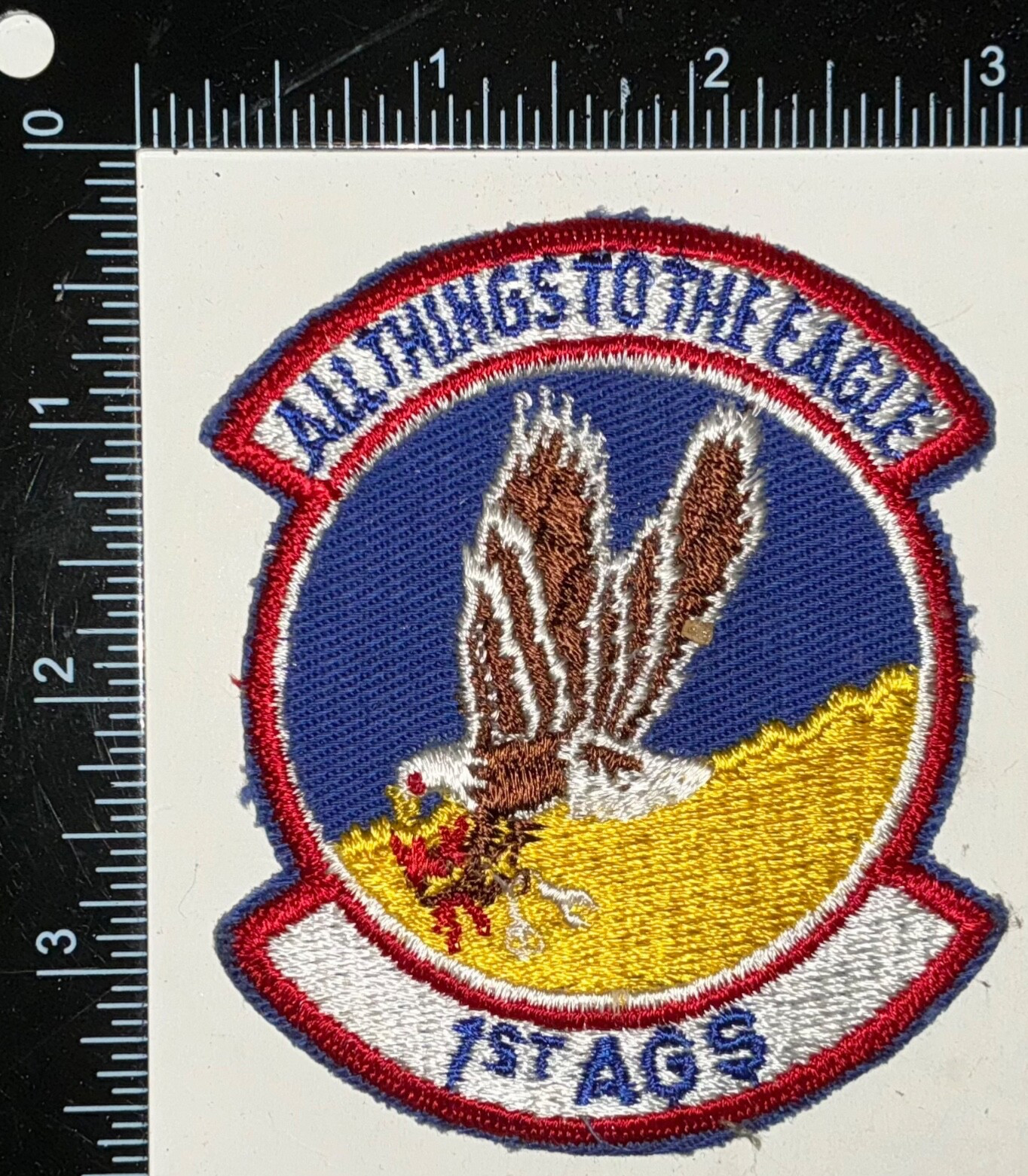 Cold War USAF US Air Force 1st AGS Aircraft Generation Squadron Patch