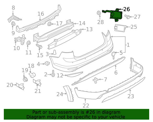 Genuine Blind Spot Detection System Warning Sensor Bracket 5G9-907-455