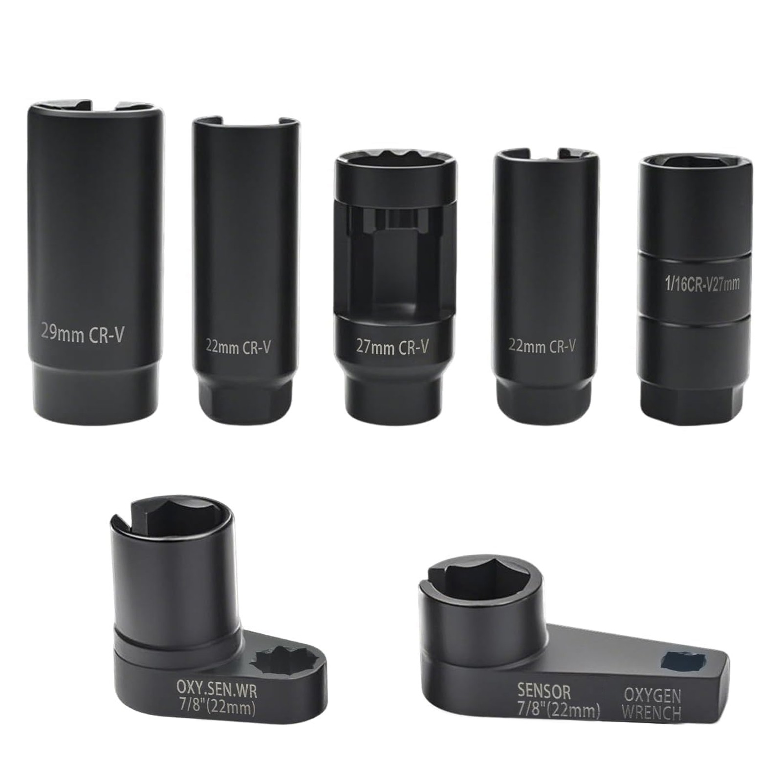 Oxygen Sensor & Oil Pressure Sending Unit Master Sensor Socket Tool Set 7Pcs
