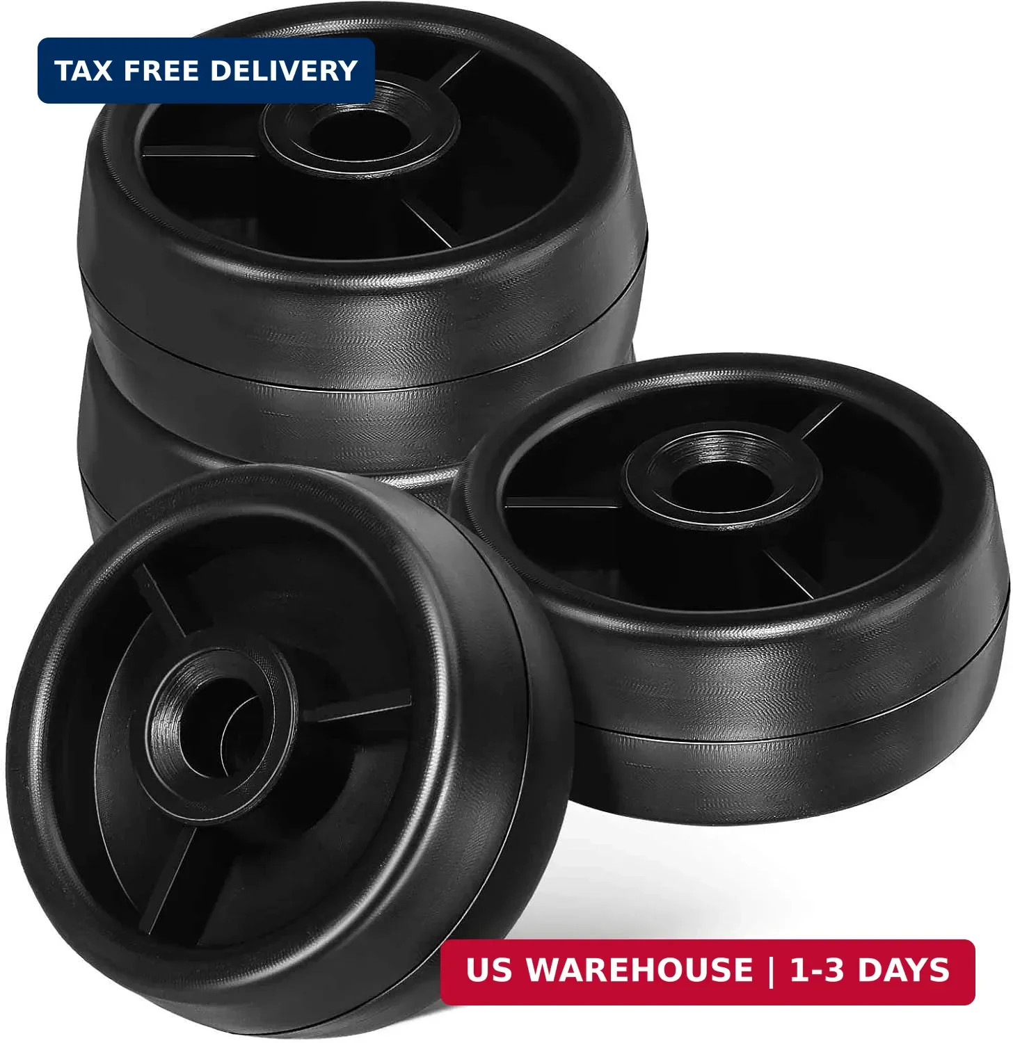 Heavy Duty Plastic Roller Wheel Replacement for Fitness Equipment Smooth