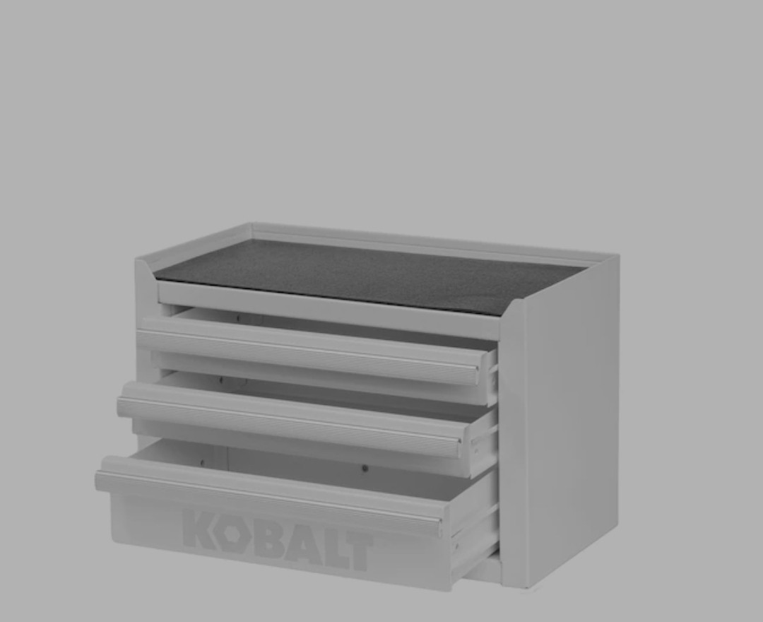 PREMIUM RUBBERIZED DRAWER LINERS For Lowe's Kobalt Mini Toolbox 3 DRAWER BASE