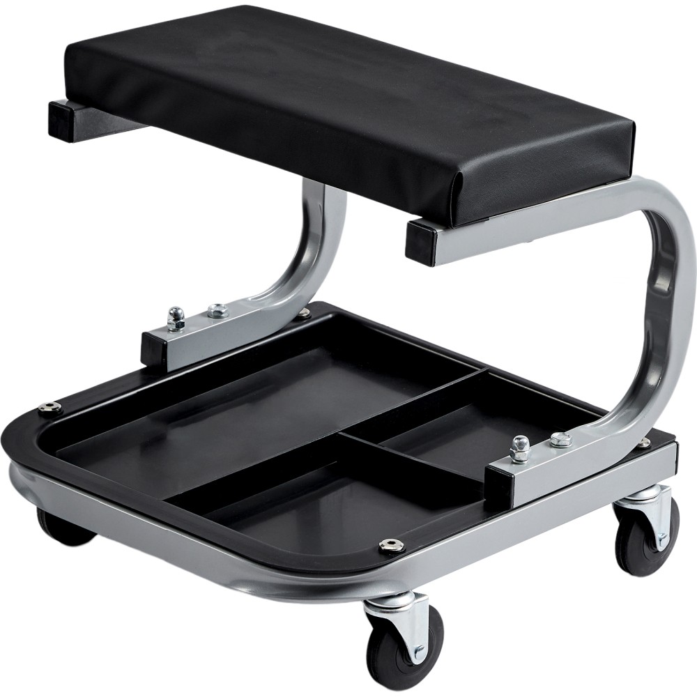 Black Mechanics Garage Stool 250 LBS Mechanic Creeper Seat Under Car Tool Tray