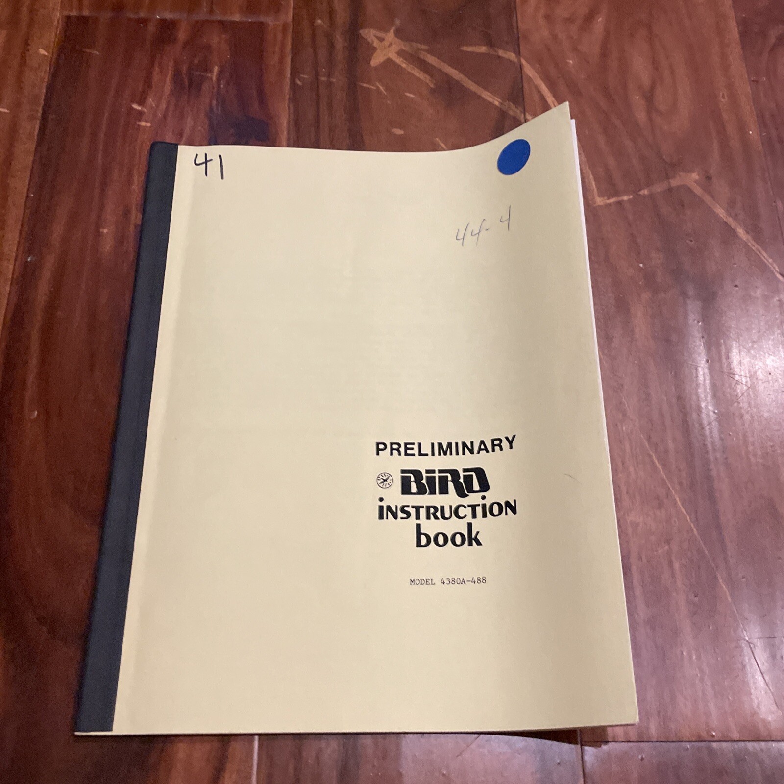 Bird Electronic Model 4380A-488 Preliminary Instruction Book Manual